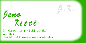 jeno kittl business card